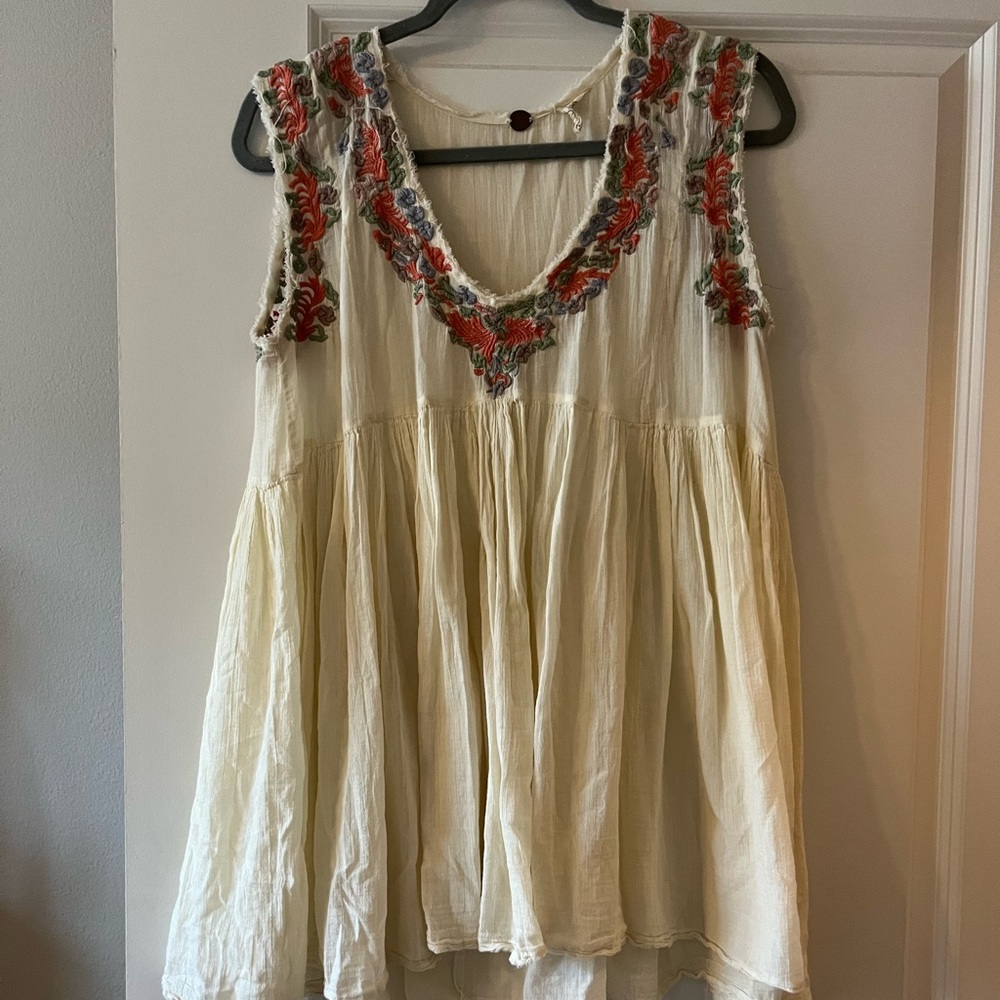 Free people embroidered tank top